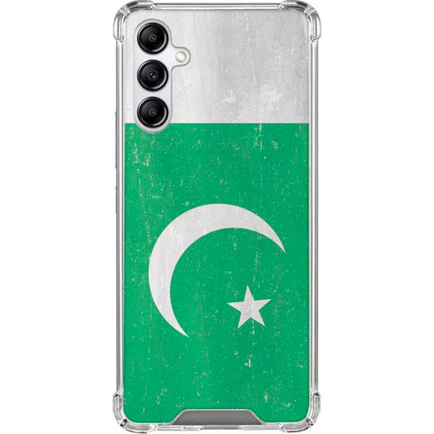 Pakistan Flag Distressed Galaxy A15 5G Clear Case